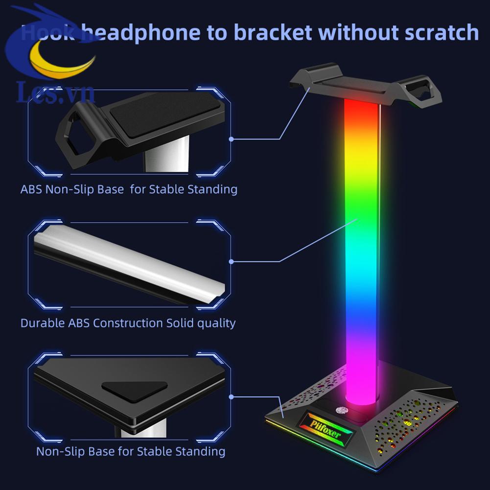 Giá Đỡ Tai Nghe Chơi Game RGB Hai Cổng USB Cảm Ứng