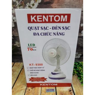 Quạt sạc kiêm đèn ngủ Kentom KT-9300