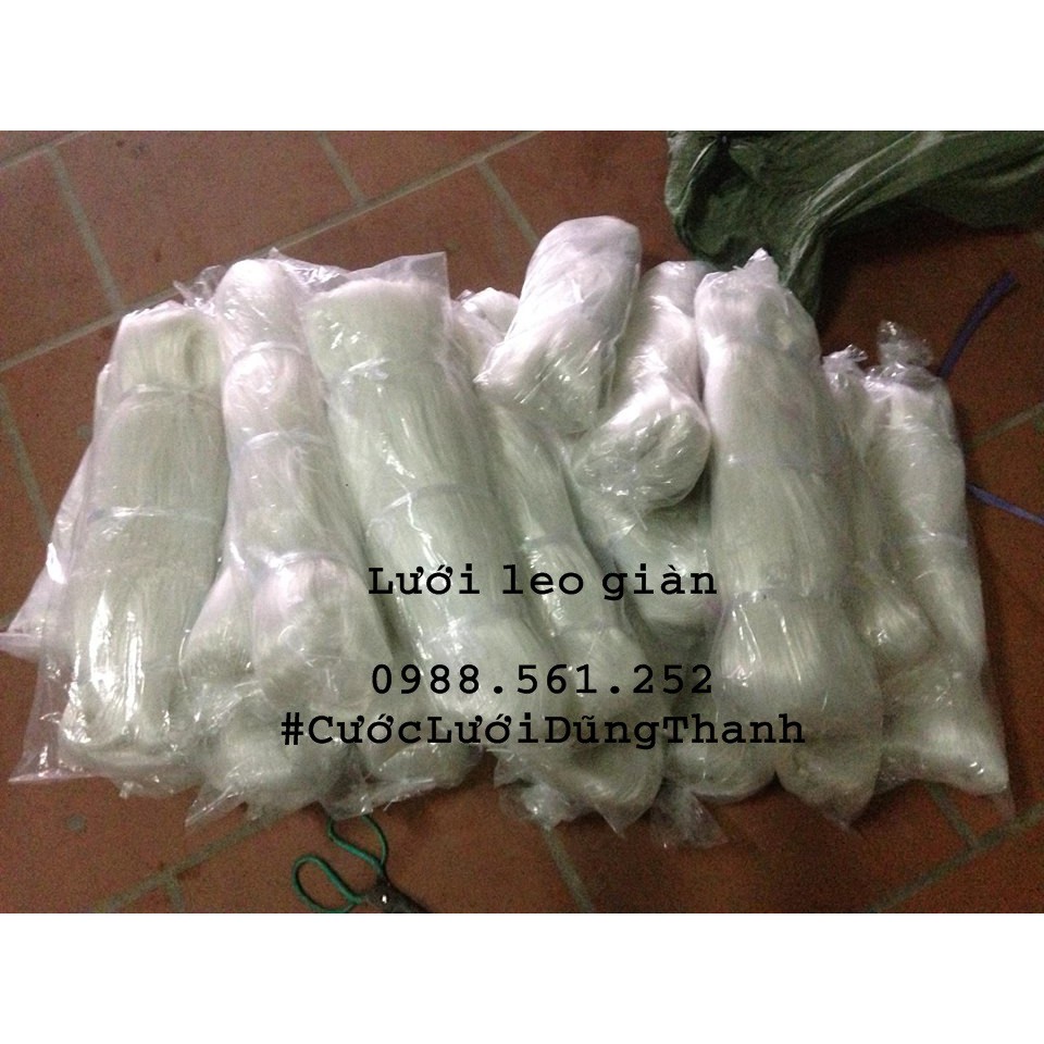 Lưới leo giàn cao 1.5m, dài 120m  - giàn dưa chuột, cây leo giàn, giăng hoa, khổ qua, chanh leo, mướp - trồng rau đô thị