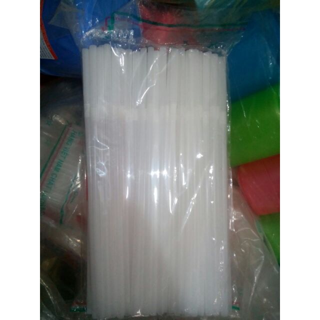 1gói ống hút gấp trắng