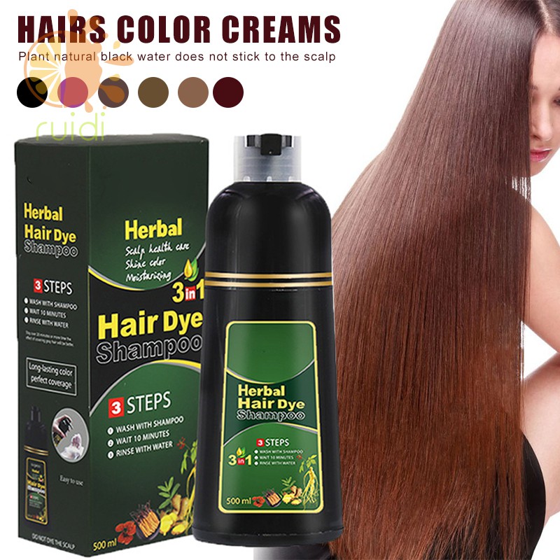 Herbal Hair Dye Shampoo Natural Non-Scalp Hair Care Multi-Color Hair Dye for Men and Women