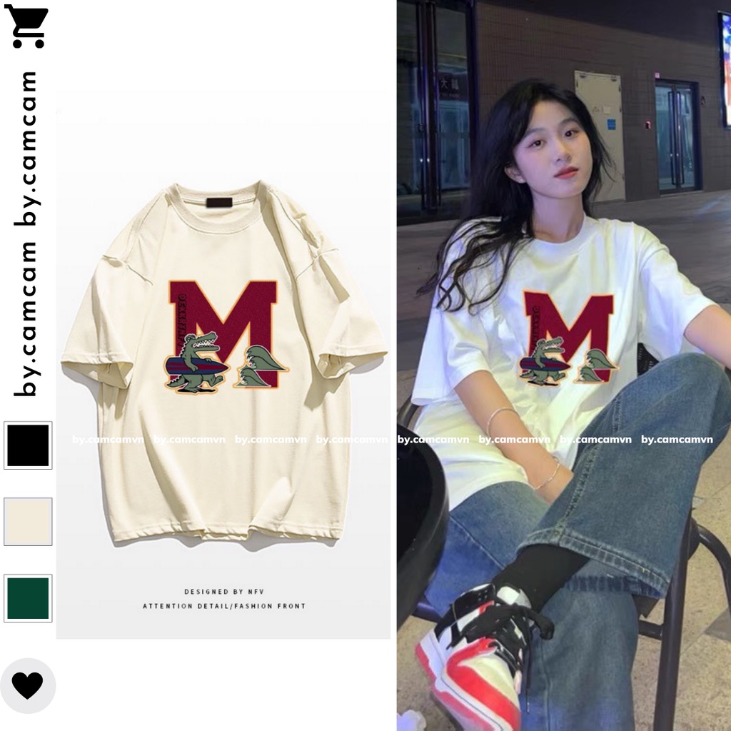 Áo Thun Tay Lỡ M Crocodile 100% Cotton, Áo Phông Rộng Mẫu Mới 2022 𝘽𝙮.𝘾𝙖𝙢𝙘𝙖𝙢