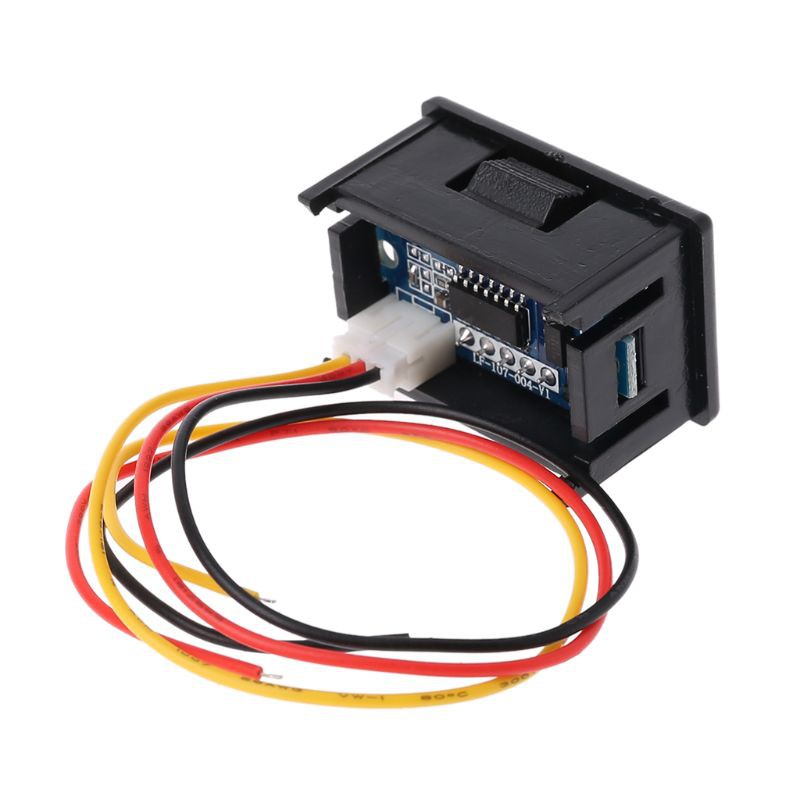 Volt kế kỹ thuật số DC 0-100V 0.36&quot; 3 chữ số đèn LED đỏ cho bảng điều khiển xe hơi/xe máy