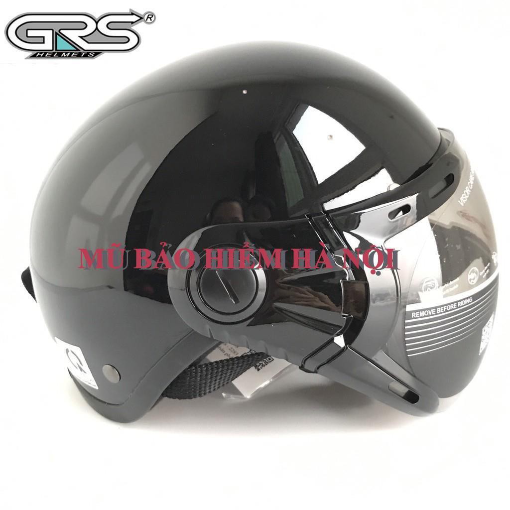 Mũ bảo hiểm có kính GRS A33-xanh tím than nhám