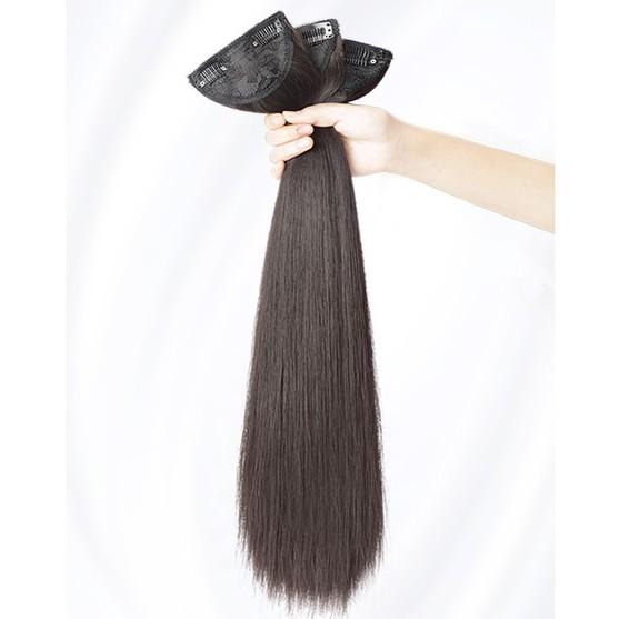 Set Tóc Giả Kẹp thẳng 55cm, phong cách Hàn Quốc, set 3 mảnh làm dày tóc, tự nhiên mềm đẹp Hamin.store