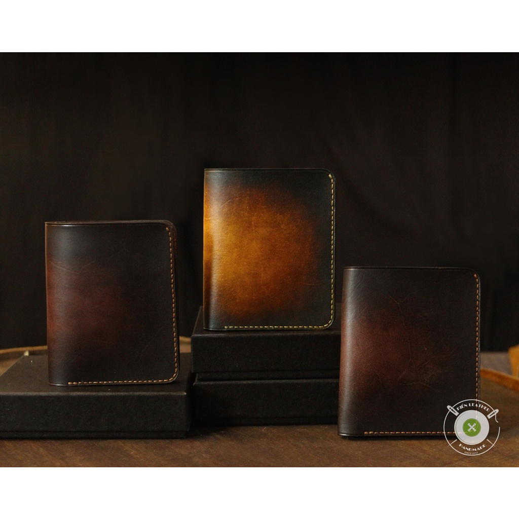 Ví nam cao cấp, Ví da màu Patina độc đáo,Hàng thủ công, Bảo hành 5 năm