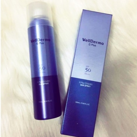 Xịt chống nắng Wellderma G Plus Cooling Sun Spray SPF 50Pa++++