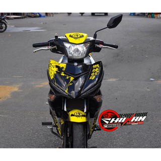 Tem Trùm Exciter 150 Đen Vàng Samurai