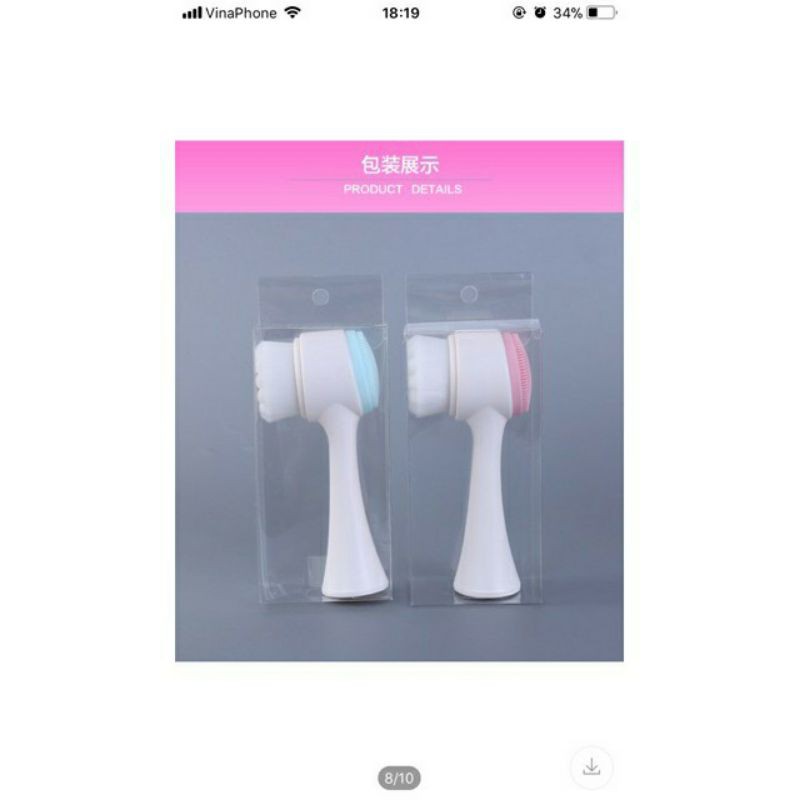 Cọ rửa mặt masage 2 đầu sạch sâu có hộp