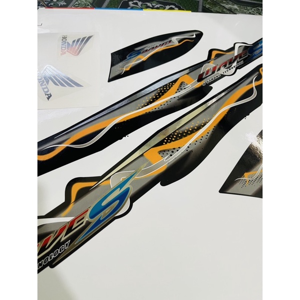 Tem rời Wave S ghép Crom siêu bóng dán xe đen