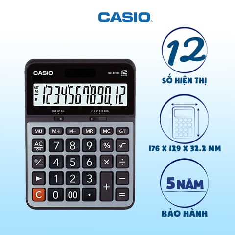 Máy tính CASIO DX 120B chính hãng bảo hành 5 năm