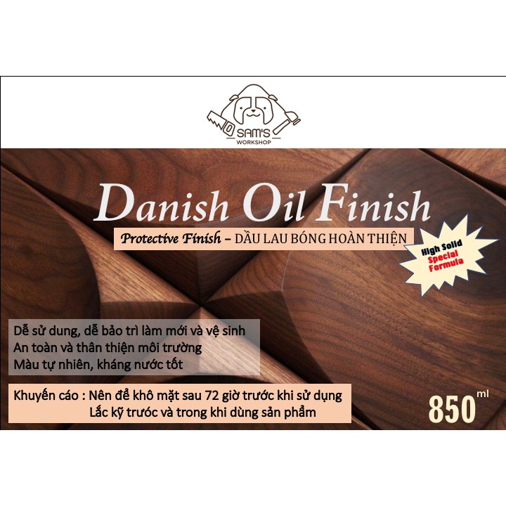 Combo Danish Oil + Giấy lau + Vải Lau + R0000