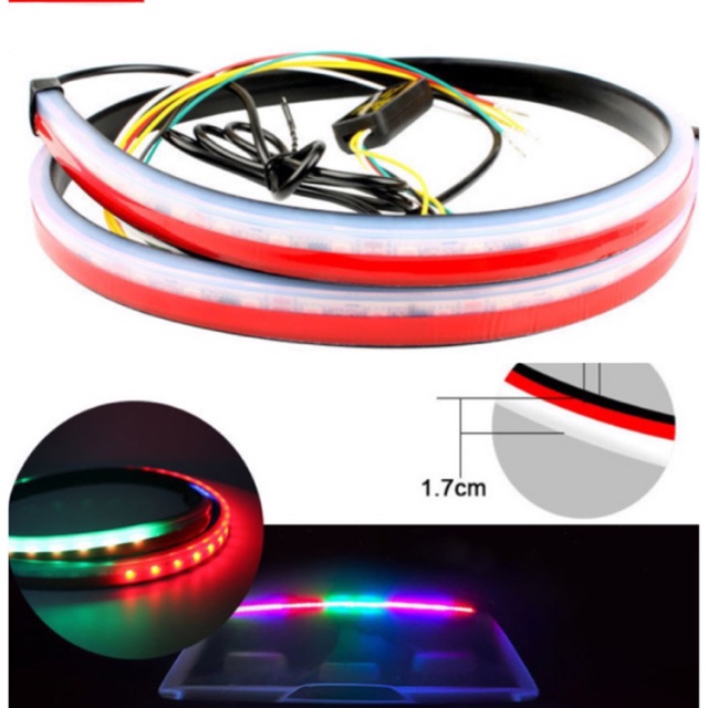 Đèn Phanh Dán Kính Ngang Nhiều Màu Sắc 100cm Xe Ô Tô
