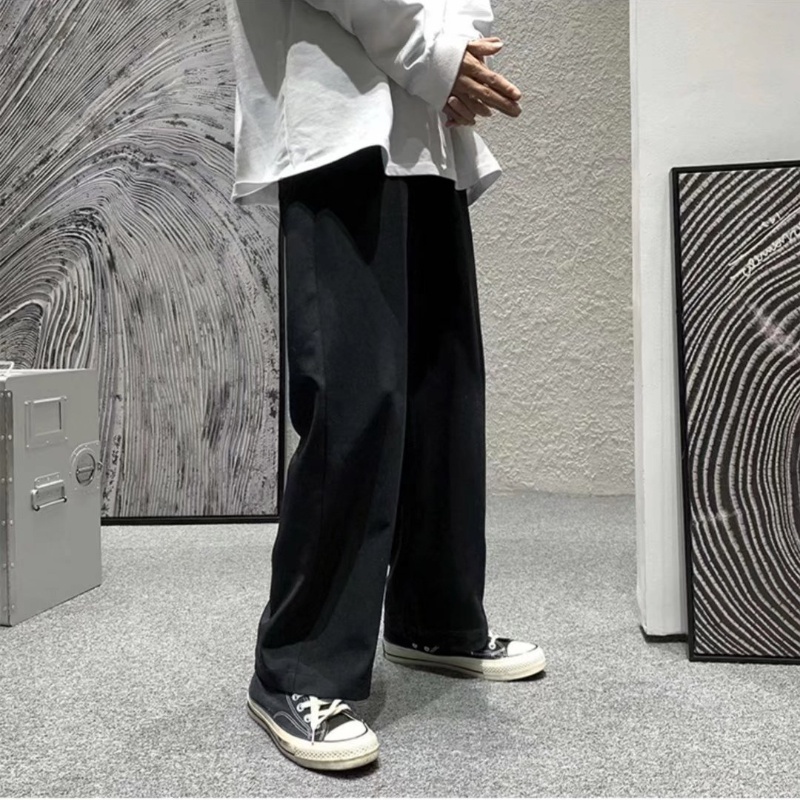 Quần Dài Thể Thao Ống Rộng Phong Cách Hàn Quốc Thời Trang Cho Nam Nữ