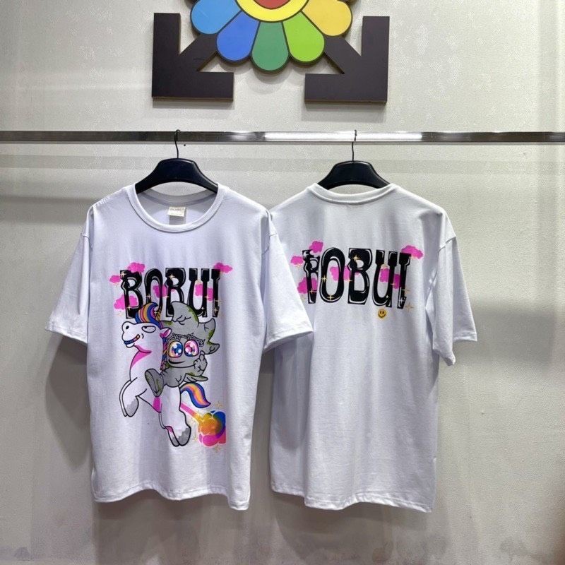 Áo thun unisex tay lỡ form rộng BOBUI BEBIBO UNICORN cực hot || Hany shop