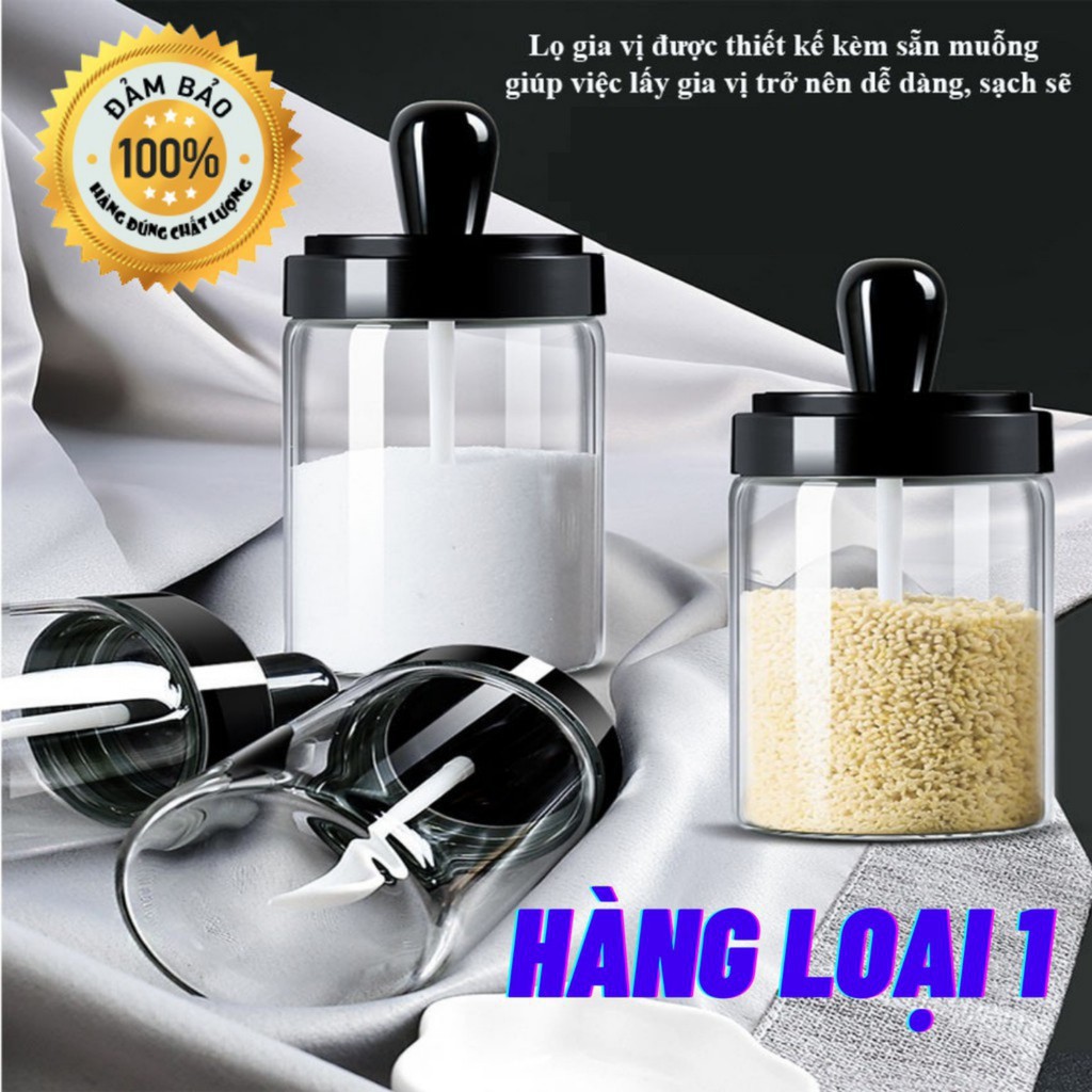 Lọ Đựng Gia Vị, Hũ Đựng Gia Vị Kèm Muỗng tiện lợi