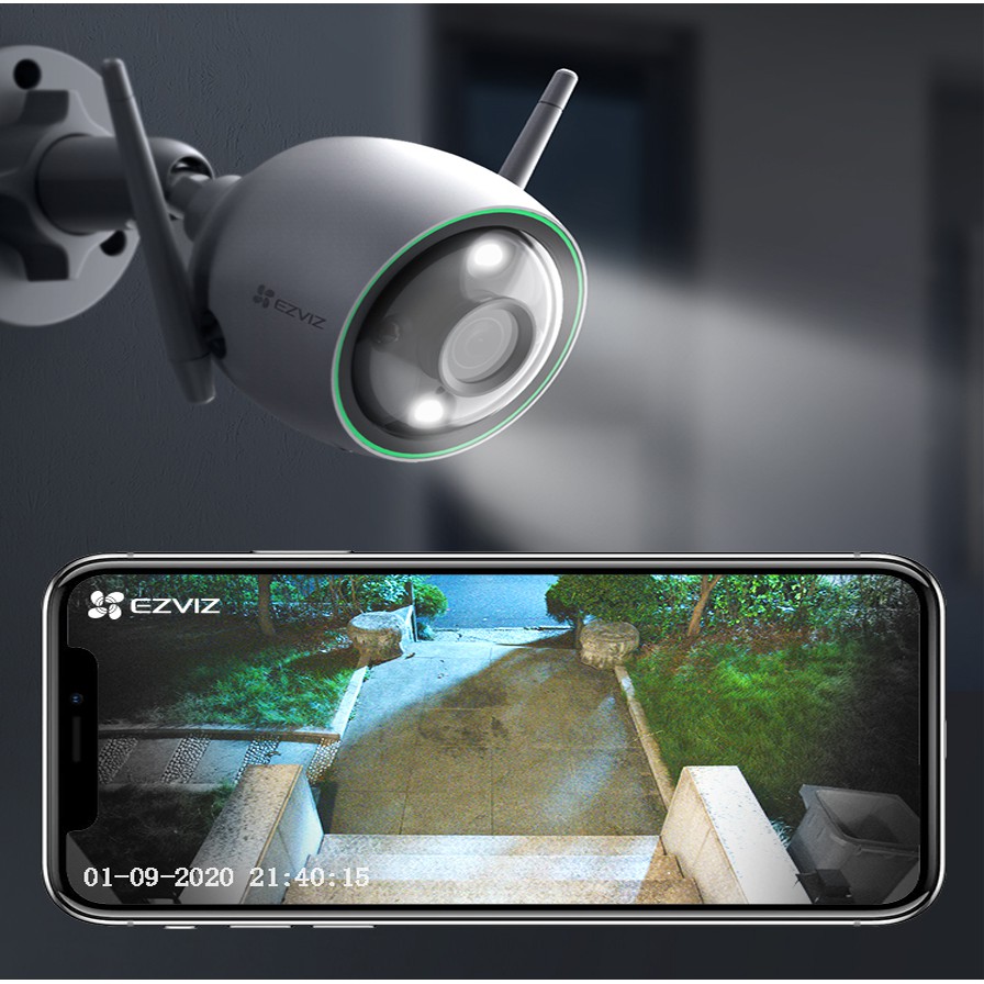 Camera Wifi EZVIZ C3N 1080P Full HD, có màu ban đêm , không còi , có đèn báo động , báo động Ai nhận dạng người và xe