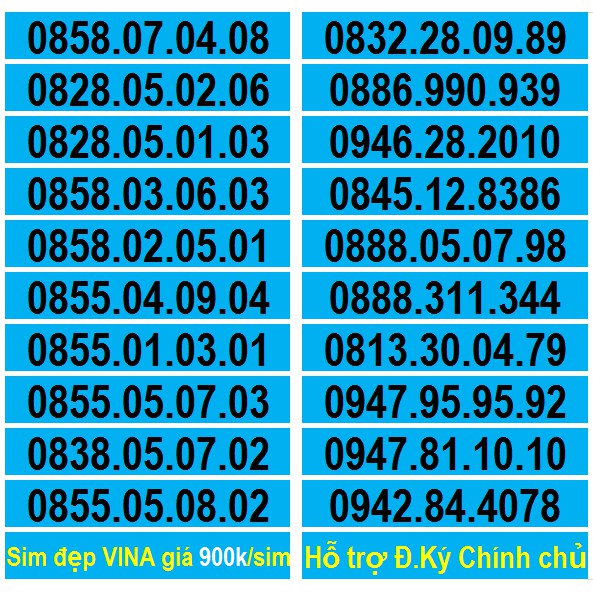 Số Đẹp Gánh Lặp Cặp Đảo Tiến Phong Thủy Năm Sinh Thần Tài Ông Địa Soi Gương Tam hoa... 900k Miễn phí Đăng Ký chính chủ