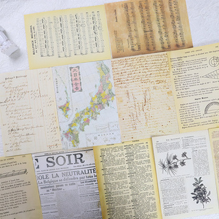 Set 30 giấy nền cổ điển trang trí sổ (Hàng có sẵn)