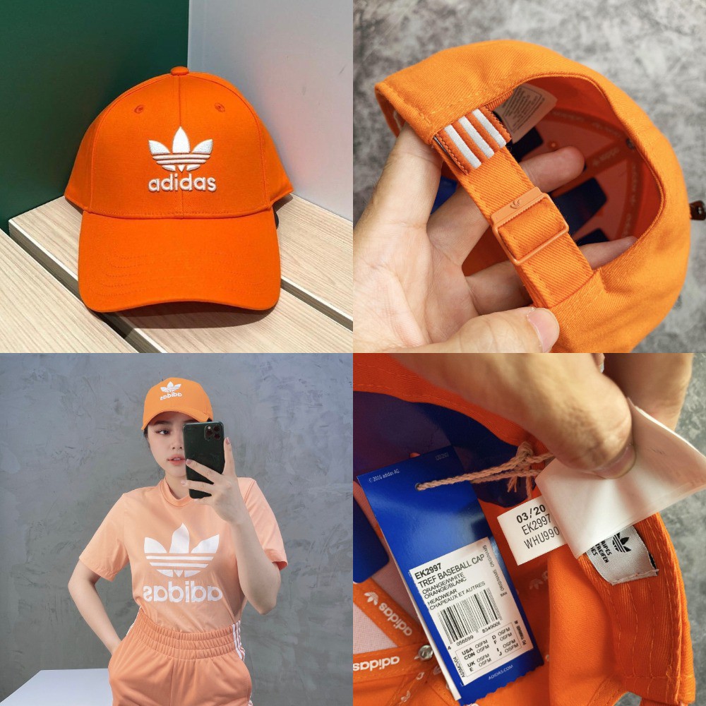 💖[ HÀNG XUẤT FULL TAG CODE ] Nón / Mũ lưỡi trai  Adidas Trefoil Baseball Cap - Orange EK2997 / Ảnh Thật / GIÁ TỐT NHẤT