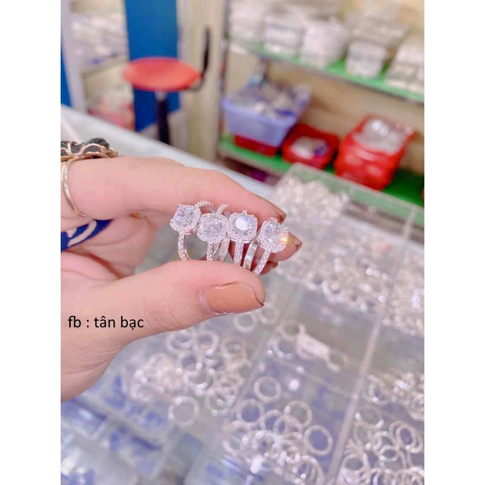 Nhẫn nữ , bạc cao cấp 925 , đính đá cao cấp sáng lấp lánh