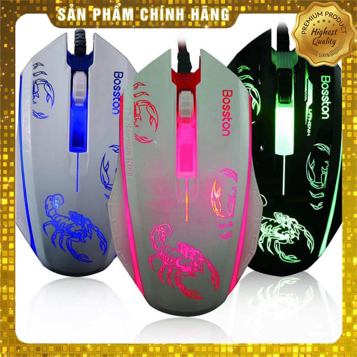ban Hot- Chuột chính hãng Bosston X7 có LED 7 màu BH 12 tháng Sale siêu rẻ