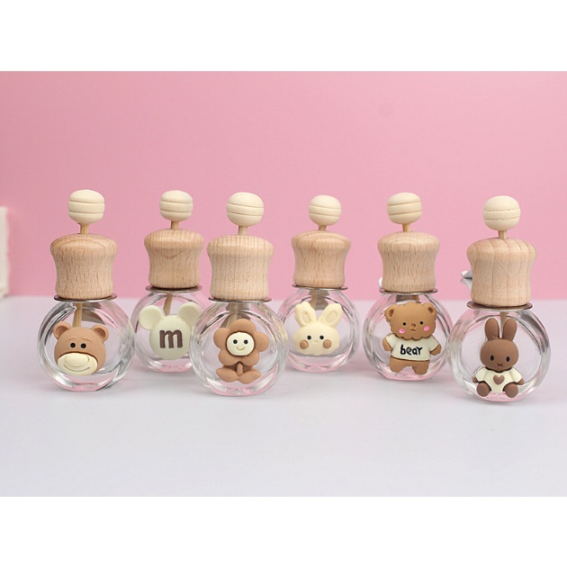 Chai lọ đụng tinh dầu dạng kẹp xe ô tô , để bàn có dán icon ngẫu nhiên, dung tích 6ml