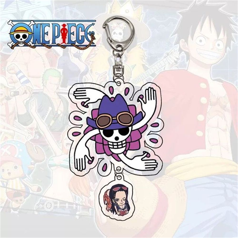 Móc chìa khóa bằng Acrylic hình nhân vật Luffy hoạt hình One Piece