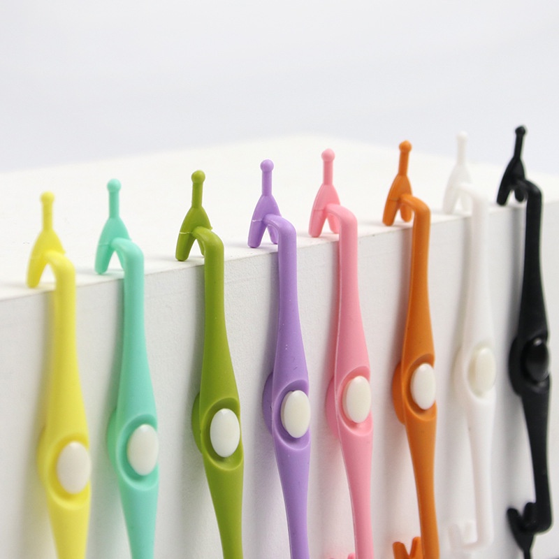 1 Set 12 Dây Giày Thể Thao Không Cần Buộc Bằng Silicone Co Giãn