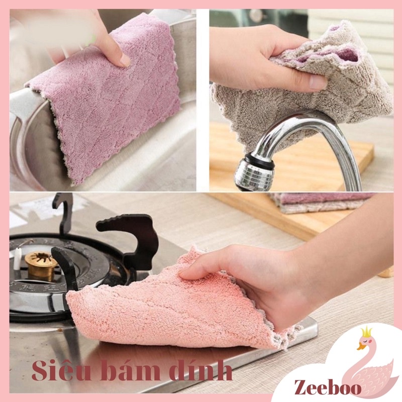 Khăn lau tay - khăn lau bếp đa năng - chất liệu mềm mại siêu thấm hút - thấm dầu mỡ cực tốt - Zeeboo