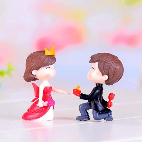 Tiểu Cảnh - Cặp cô dâu chú rể làm tiểu cảnh terrarium/ mô hình trang trí, cặp đôi cầu hôn