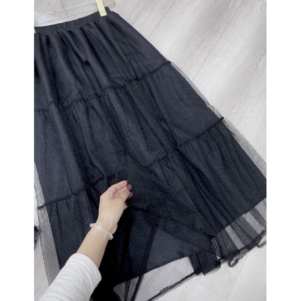 Sét váy tiểu thư áo sơ mi trắng,chân váy von tầng .Set đồ nữ cao cấp