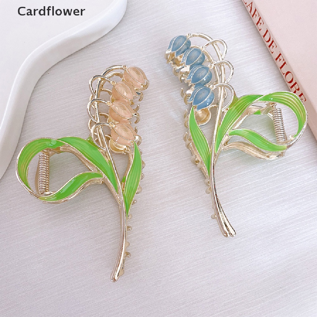 &lt; Cardflower &gt; Kẹp Tóc Móng Vuốt Đính Hoa Chuông Xanh Lam Thanh Lịch Đang Giảm Giá