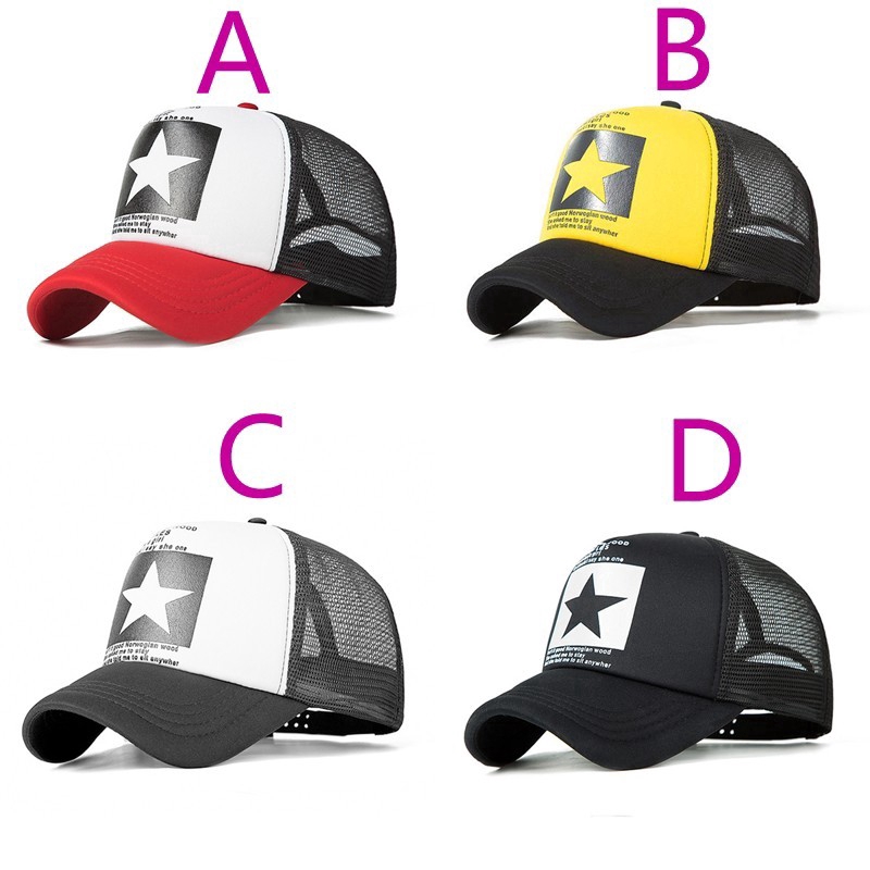 Mũ Lưỡi Trai Phối Lưới Phong Cách Bóng Chày Cho Nam