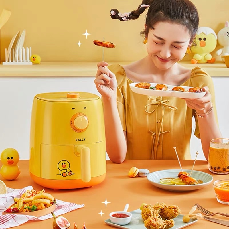 Joyoung/ Nồi chiên không dầu dễ thương gia dụng Vịt Sally Gấu Brown Line Friends