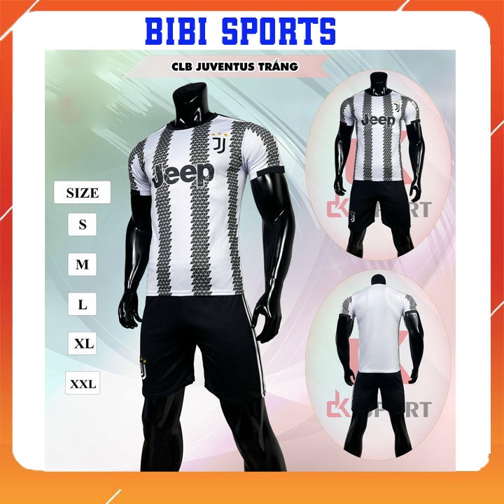 Áo bóng đá banh in tên bộ quần áo đá bóng nam câu lạc bộ CLB Juventus đội tuyển BIBI SPORT đồ thể thao nam nữ trẻ