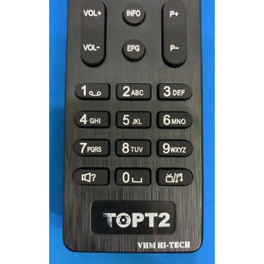 Điều khiển đầu thu mặt đất TOP T2 - Remote đầu thu TOPT2