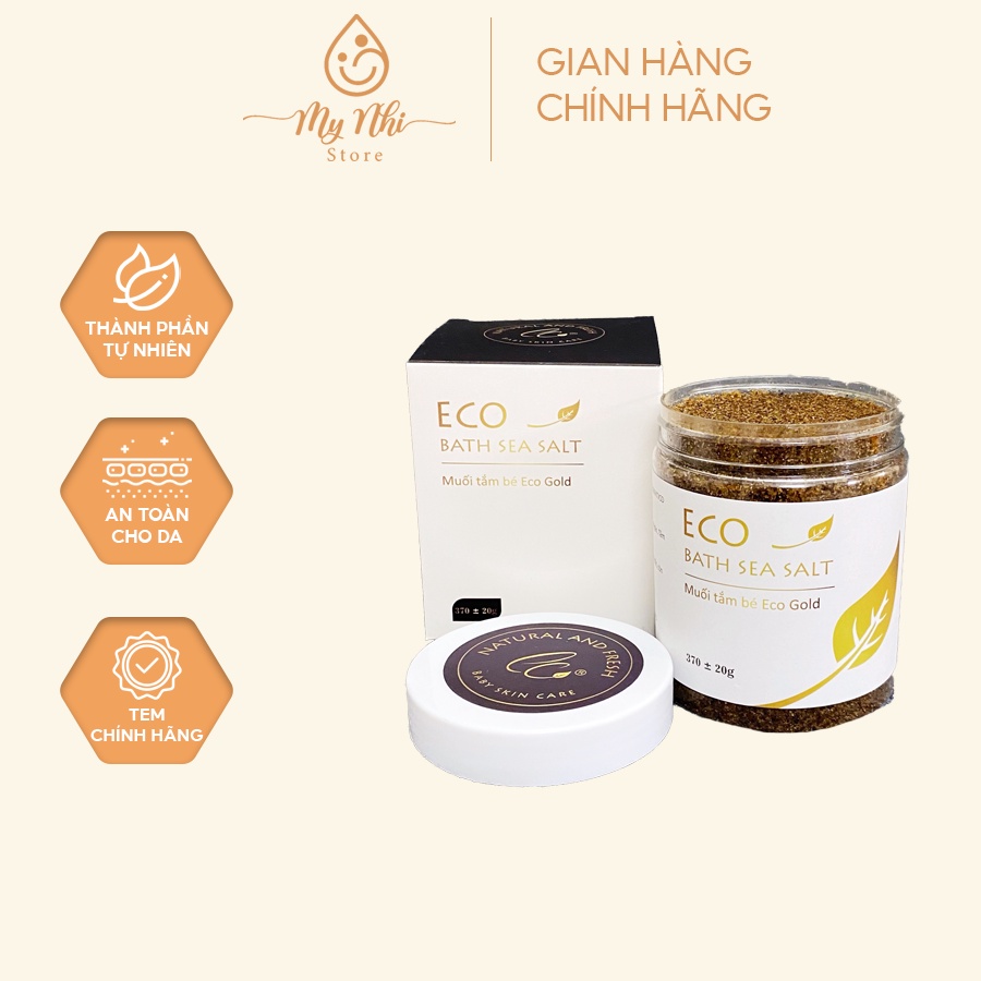 [ CHÍNH HÃNG ] Muối Tắm Bé EcoGold 400gr - 100% Từ thiên nhiên kiểm định bởi Sở Y Tế