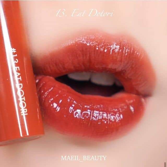 SON ROMAND JUICY LASTING TINT MÀU13 Eat Dotori: đỏ gạch pha nâu