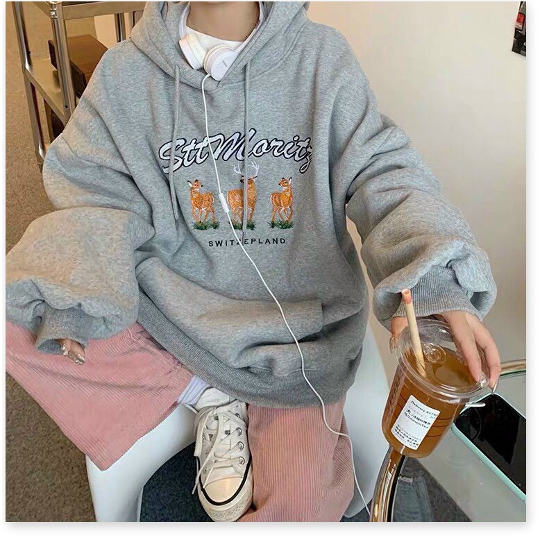 ÁO KHOÁC NỮ HOODIES FORM RỘNG,THIẾT KẾ HỌA TIẾT XINH XẮN,CHẤT LIỆU VÃI NỈ THOÁNG MÁT THỜI TRANG KOKO MI