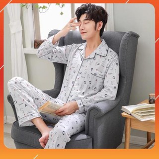 [ Hàng oder ] Đồ ngủ pijama Nam chất liệu lụa tàu [Hà Nội] [Free Ship99K]