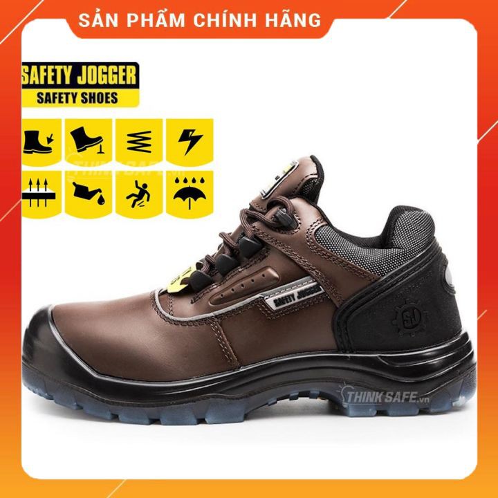 Giày bảo hộ lao động Safety Jogger Pluto S3 cách điện 18KV chống tĩnh điện, chống trầy xước, đế chống sốc, chống trượt