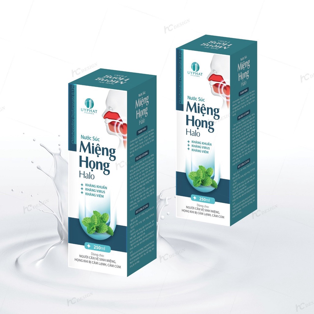 Nước súc miệng, nước xúc miệng họng Halo giúp làm sạch vùng miệng, họng cho người lớn và trẻ em từ 2 tuổi trở lên