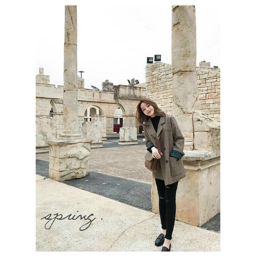 Áo Khoác Blazer Thời Trang Nữ Cổ Điển Hàn Quốc Áo Khoác Ngoài
