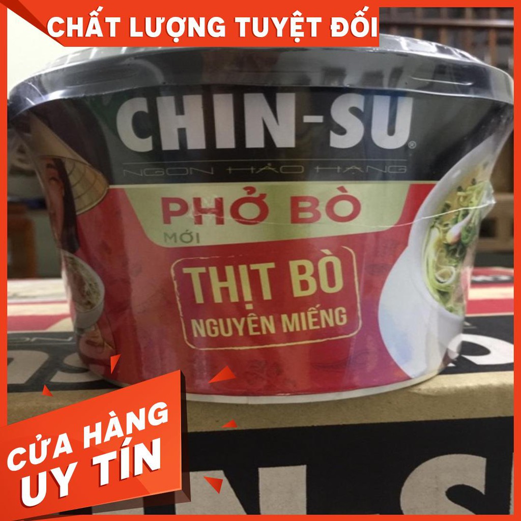 TÔ PHỞ BÒ THỊT BÒ NGUYÊN MIẾNG CHINSU NGON HẢO HẠNG 132g
