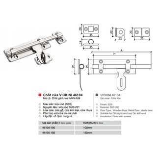 Chốt gài khóa VICKINI 46104