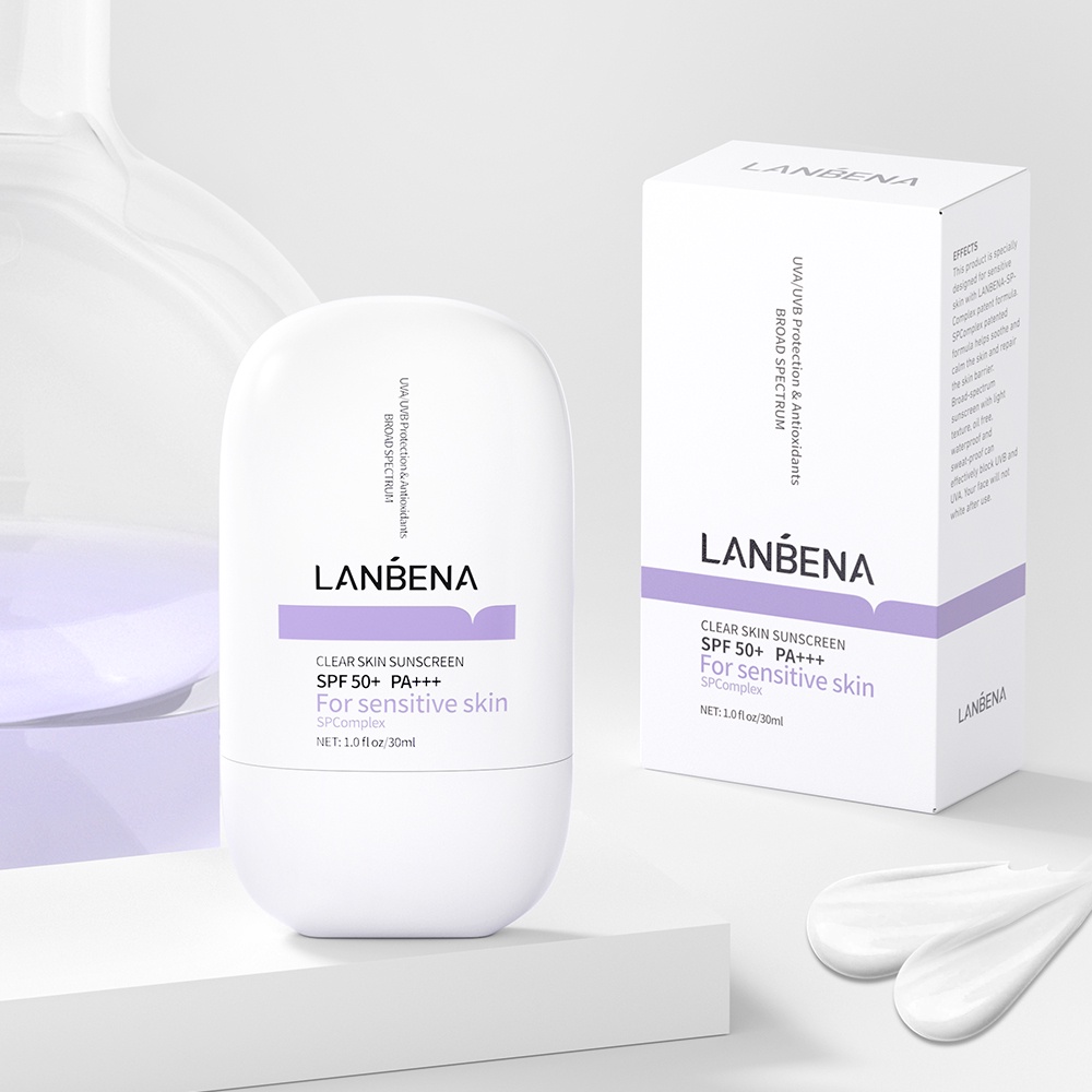 Lanbena Kem Chống Nắng Chống Thấm Nước Chống Mồ Hôi / Dưỡng Ẩm Trắng Da / Chống Tia UV Mạnh 30ml