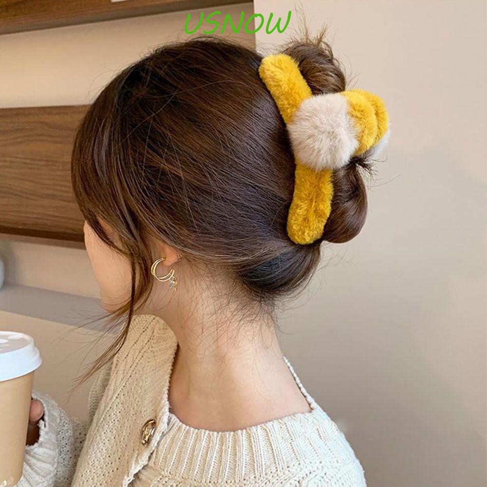 Kẹp Tóc Hình Cá Mập Đính Bóng Lông Dễ Thương Thời Trang Thu Đông Cho Nữ