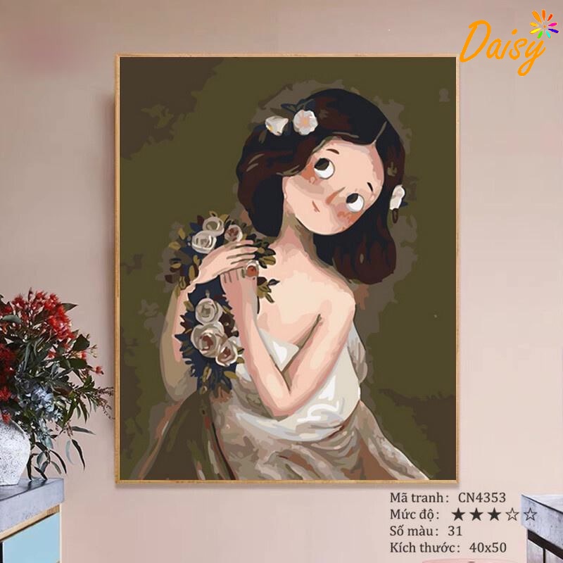Tranh tô màu theo số DAISY công chúa CN4353