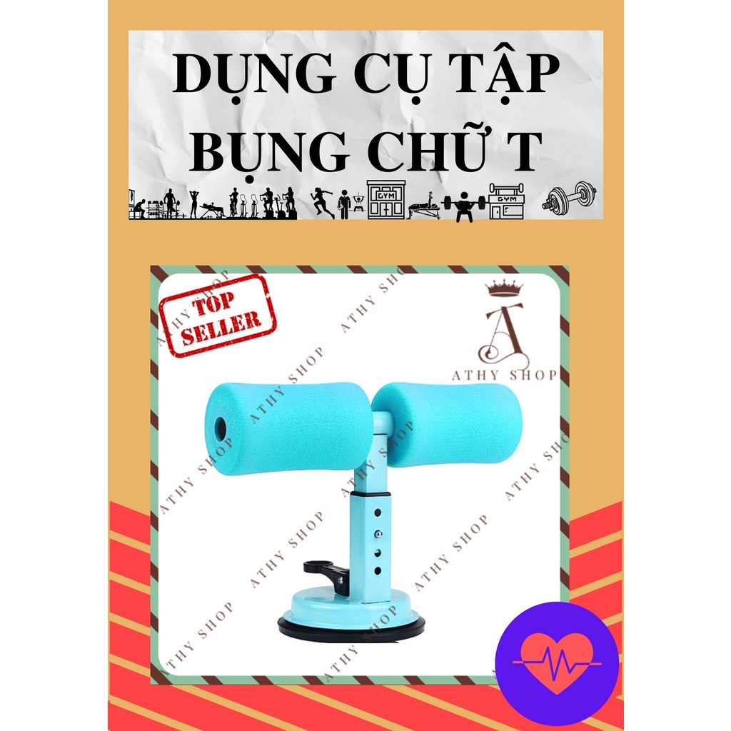 DỤNG CỤ TẬP THỂ DỤC CHỮ T, hỗ trợ gập bụng hít đất, tập cơ 6 múi tại nhà, thiết bị thể thao ab exercise